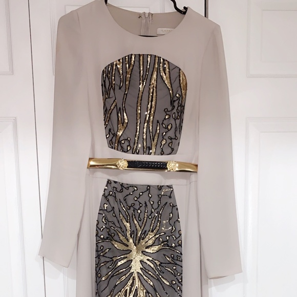 Saten Dresses & Skirts - Long sleeve Turkish Ivory Long Dress